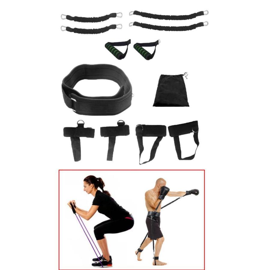 ボクシングトレーニングレジスタンスバンドセット.脚力と敏捷性