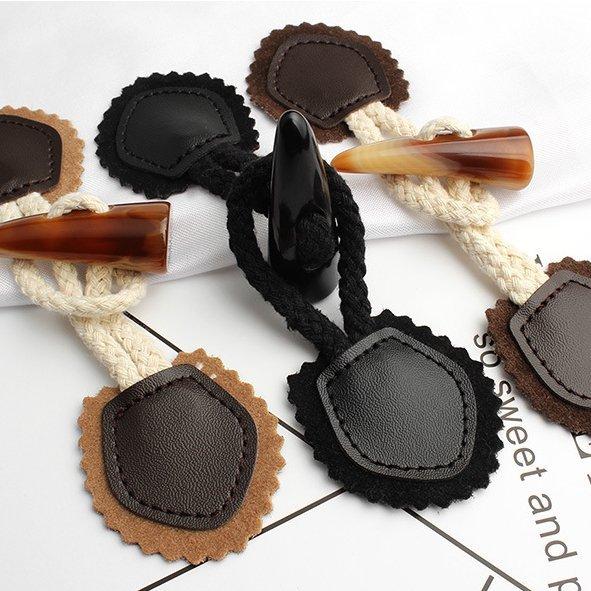 コート ジャケット トグルボタン 付け替え 装飾 レザーボタン コート ジャケット トグルボタン 付け替え 装飾 レザーボタン