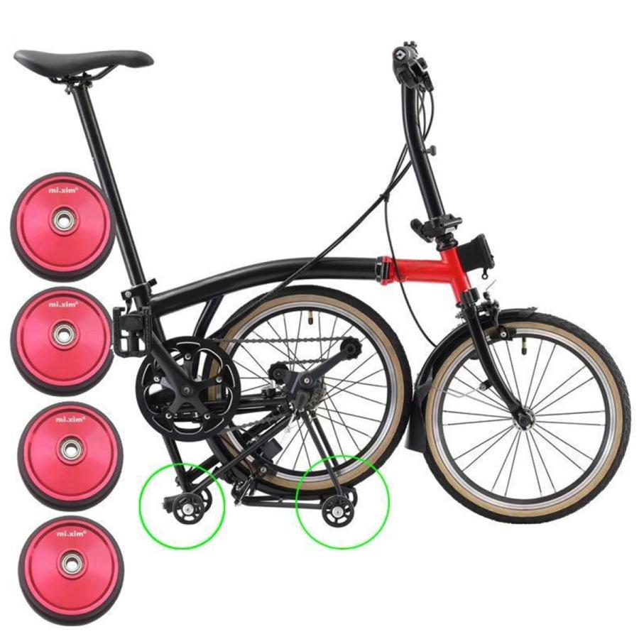 Brompton超軽量合金折りたたみ自転車easywheel用ソリッドイージー