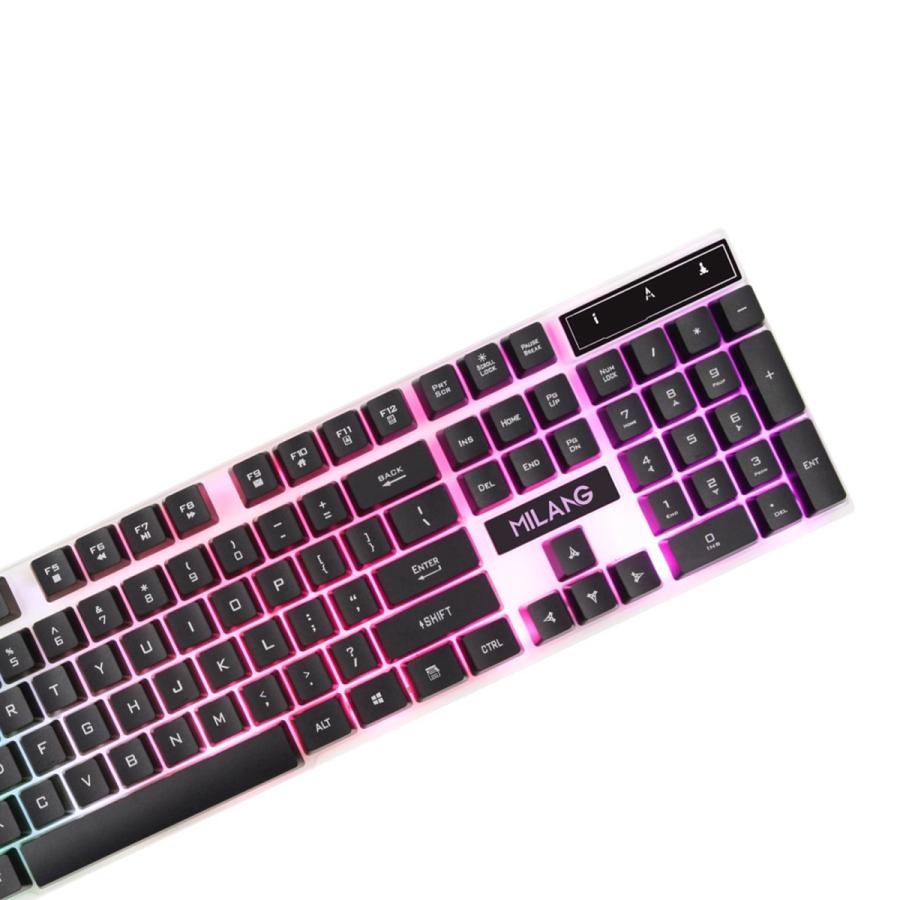 Rgbメカニカルゲーミングキーコンパクト104キーのusb有線マウスセット