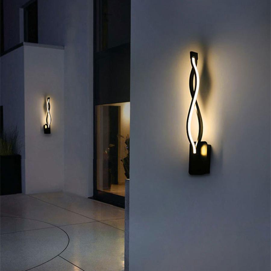 【絶品】ダブル波状壁ランプ.16ワット現代のミニマリストのled屋内壁ベッドルームリビングルームのインテリア