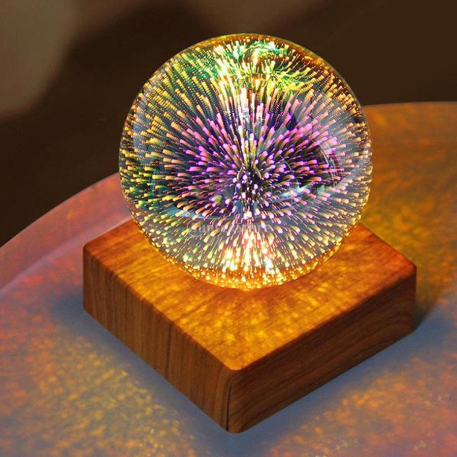 3D花火 花火電球 インテリア ナイトライト ベッドサイドランプ U