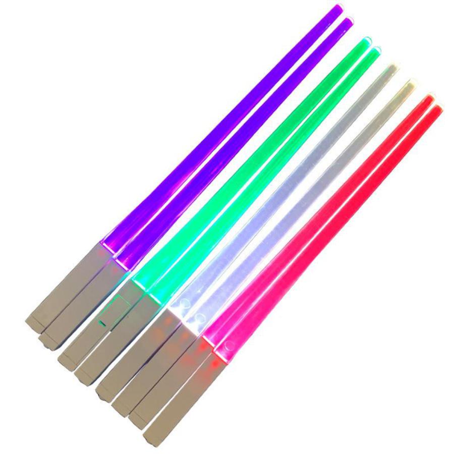 Ledライトセーバー箸再利用可能なライトアップ箸キッチンパーティー食器クリエイティブ耐久光箸ギフト : STKショップ - 通販 ...