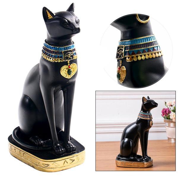 古代エジプトの猫像モデル樹脂彫刻装飾品収集品 : STKショップ - 通販