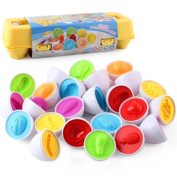マッチングエッグス ピーターキン 知育玩具 おもちゃ 卵形 形と色認知 モンテッソーリ 卵のおもちゃ マッチング卵 果物 子供 幼児 早期学習｜stk-shop｜04