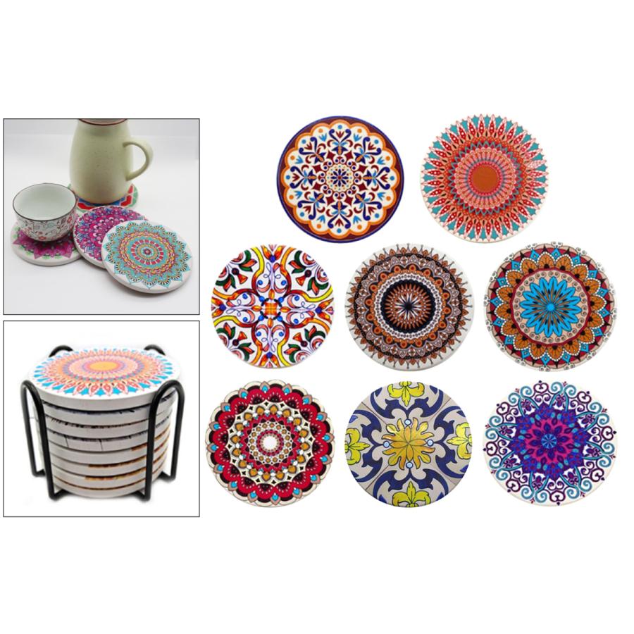 トルコドリンクコースターユニークなトルコデザインコースターセットテーブル素朴なコースターのための非スリップコルクカップコースターのギフトセット Stkショップ 通販 Yahoo ショッピング