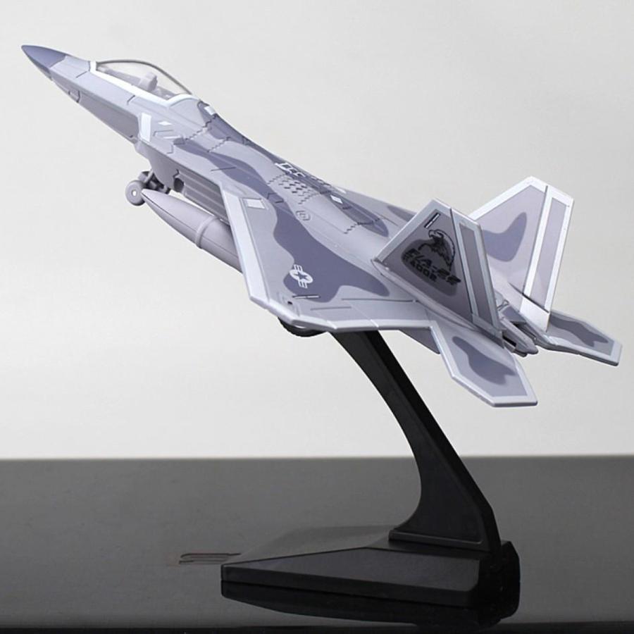 1:100米国F-22ラプター航空機モデルw/スタンド音と音楽収集品