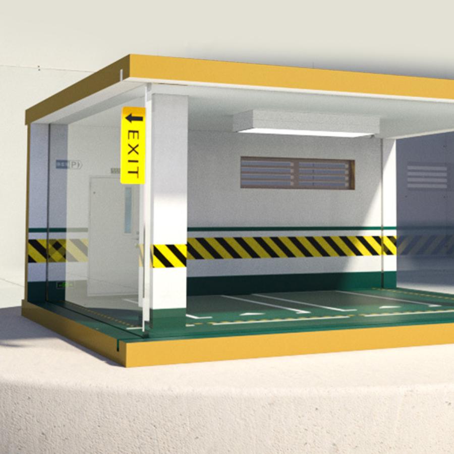 ジオラマ1:32モデルカー駐車場シーンdiacastカーディスプレイ