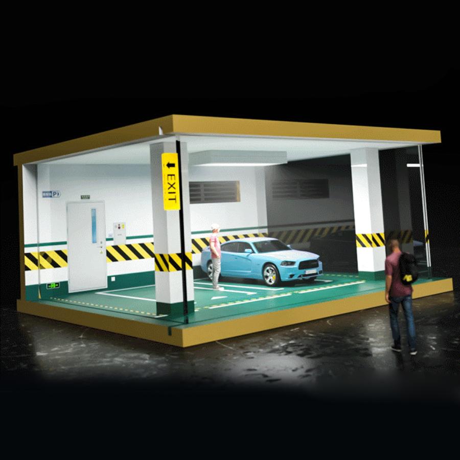 ジオラマ1:32モデルカー駐車場シーンdiacastカーディスプレイ