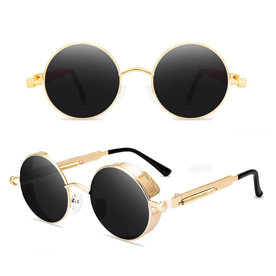 超希少　SPEAKEASY ラウンド型サングラス スチームパンクゴシックレトロラウンドサングラスサークルレンズ