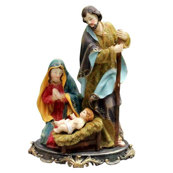 聖家族キリスト降誕置物樹脂イエス ? キリスト彫像クリスマス屋内