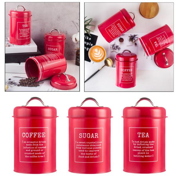 3個キッチンキャニスターセット1200ミリリットル気密コーヒー茶砂糖