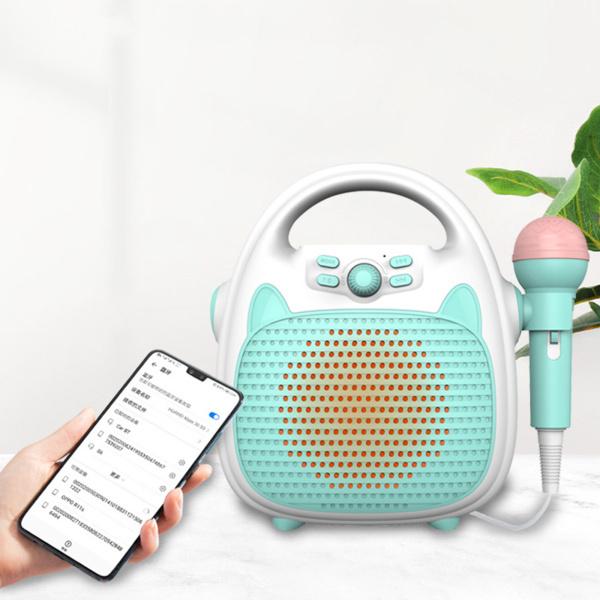Bluetoothキッズカラオケマシンスピーカー1マイク付きガールズ