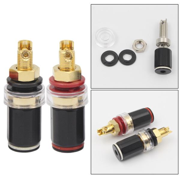 HiFiスピーカー端子50mm純銅金メッキ端子台アンプオーディオバナナ 