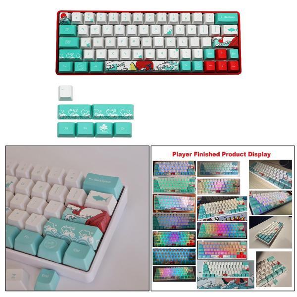 71キー珊瑚海浮世絵昇華PBTキーキャップDIYfor CherryMXキー : STK