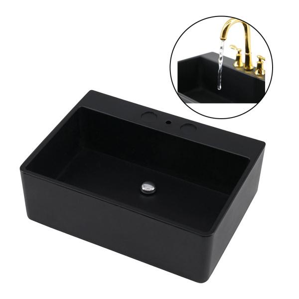 1/6ミニチュアスクエア洗面台シンク/水栓ウォータートップモデル