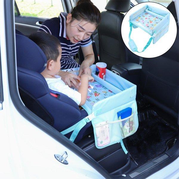 受賞店舗 カーシートトレイテーブル 車用テーブル 子供用 車載 ベビーカーアクセサリー 防水 収納 多機能 折りたたみ式 学習 知育 旅行 Materialworldblog Com