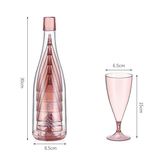ABSシャンパングラスビールドリンクカクテルワイングラス旅行用収納
