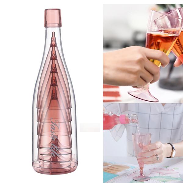 ABSシャンパングラスビールドリンクカクテルワイングラス旅行用収納