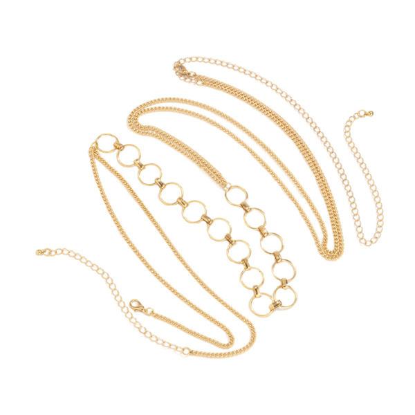 幾何学的なボディチェーンクロスハーネスブラチェストチェーンビーチ