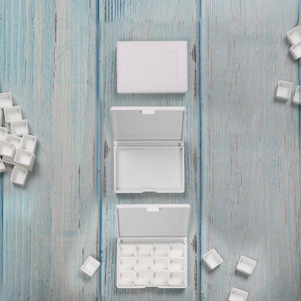 水彩絵の具パレット空の旅行ペイントトレイボックス金属絵の具パレット