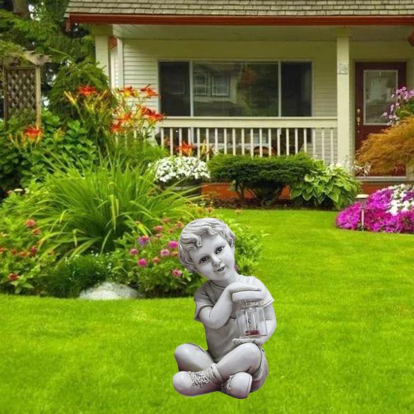 かわいい小さな赤ちゃんの庭の装飾 太陽主導の屋外装飾ライト 面白い庭の置物の彫刻 屋外の庭の芝生 の像 Stkショップ 通販 Yahoo ショッピング