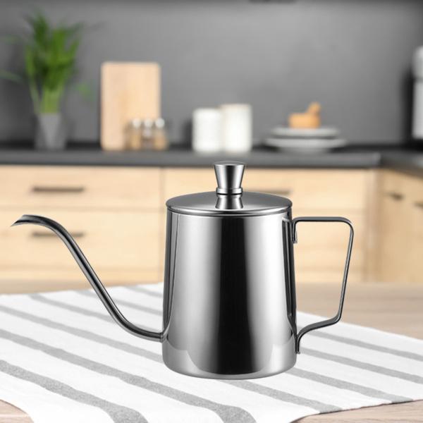 の長い狭い注ぎ口のコーヒーポットグースネックケトルステンレス鋼の