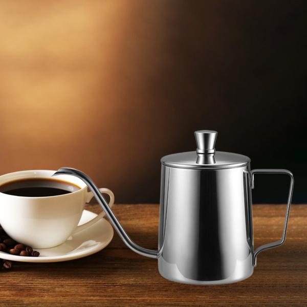 の長い狭い注ぎ口のコーヒーポットグースネックケトルステンレス鋼の