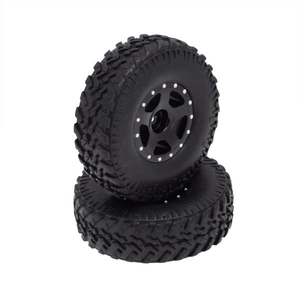RCタイヤ4本ホイールタイヤ1 / 24RCクローラーオフロードカー用