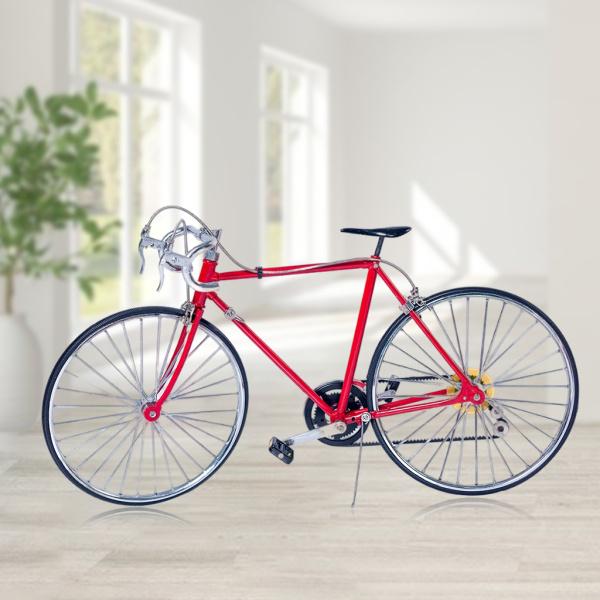 ヴィンテージスタイル1/6合金自転車モデルメタルバイクDIYキャラクター