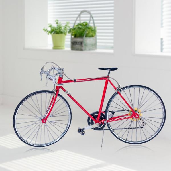 ヴィンテージスタイル1/6合金自転車モデルメタルバイクDIYキャラクター