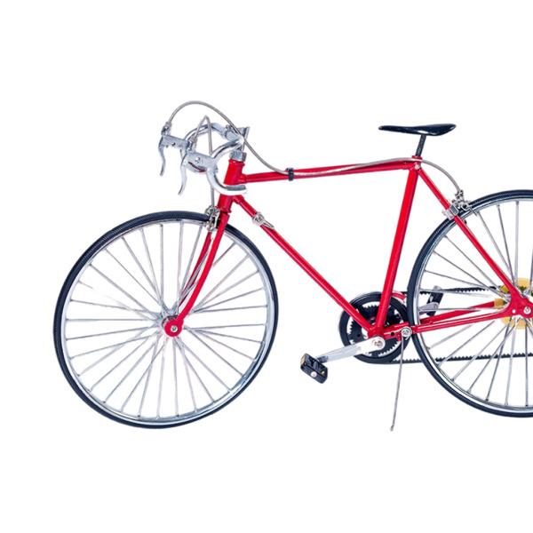 ヴィンテージスタイル1/6合金自転車モデルメタルバイクDIY