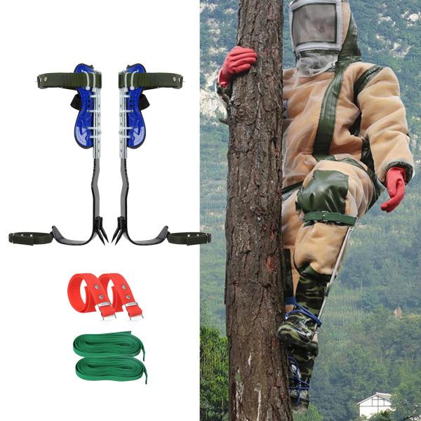 木登りスパイクセット、木登りツール、滑り止めクライミングツリートップ、スチールクライミングフック、安全ベルト付き、調節可能なストラップロープ｜stk-shop｜06