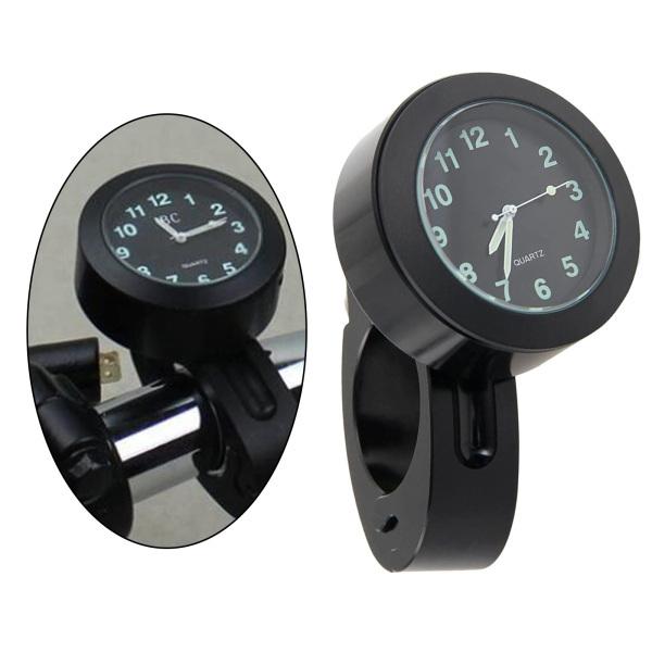 ユニバーサル防水オートバイハンドルバーグローマウント時計ダイヤル時計シルバーブラック7 8 インチから1インチハンドルバー 最大12 Offクーポン