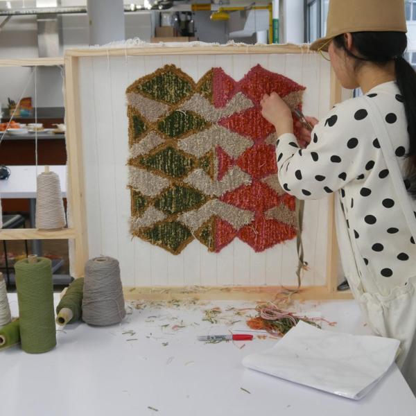 タフティングクロス 刺繍 布 マークラインファブリック付 Tufting タフ