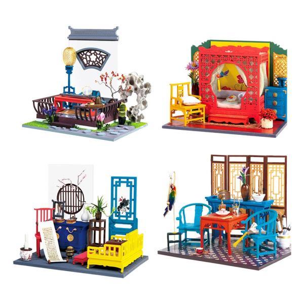 ミニチュアドールハウスW /リアルな家具ウッド中国の古代の伝統
