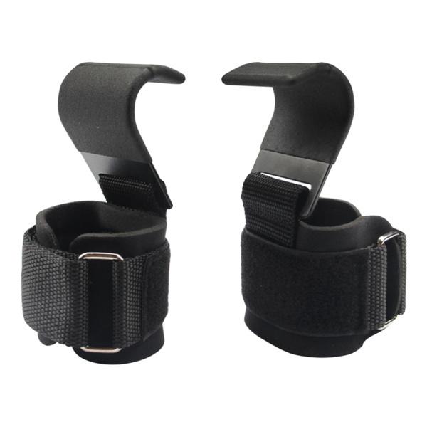 2xウェイトリフティングフックプルアップ用ヘビーデューティリスト