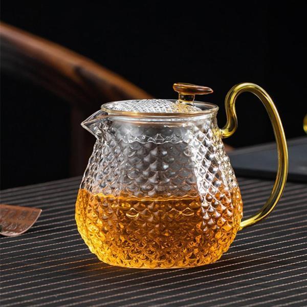 ガラス ポット ティーポット 紅茶ポット ガラスカップ 透明 高級感