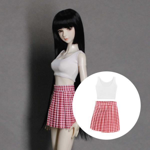 美しい人形服プリーツスカート布1/3 BJD 60cm DIYドレスアップ人形