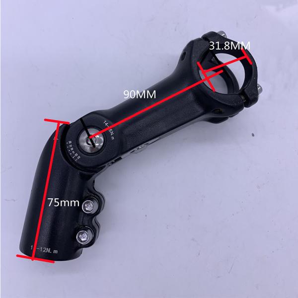 調整可能なブラック31.8mm自転車ステムMTBバイクショートハンドルバー