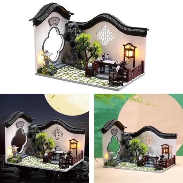 防塵カバーとバッテリーケースを備えたミニチュアドールハウス