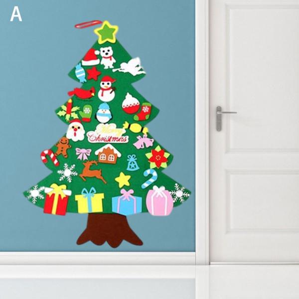 DIYクリスマスツリー 手作り 雪だるま 子供 装飾 飾り 壁掛け 幼稚園 小学校 創造性 クリスマス 取り外し可能 デコレーション サンタ フェルト布｜stk-shop｜07