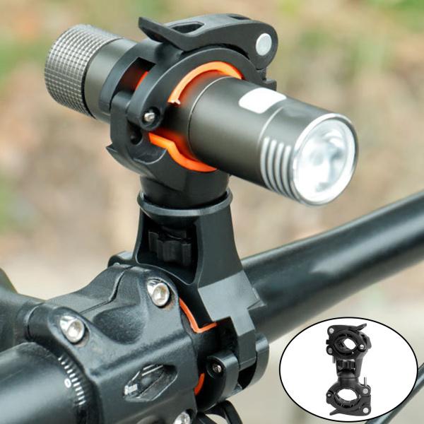 自転車懐中電灯ホルダー、360度回転自転車自転車LEDライト懐中電灯