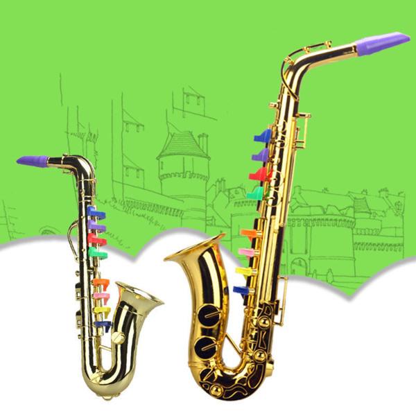 サックスのおもちゃ おもちゃのサックス 8Keys 42cm シルバーサックスフォン