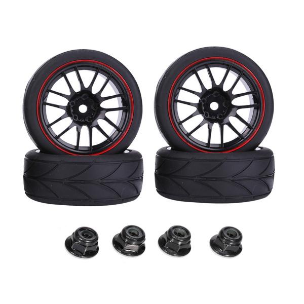 4ピース/個ホイールタイヤユニバーサル1/10オンロードカーRCオフロード  