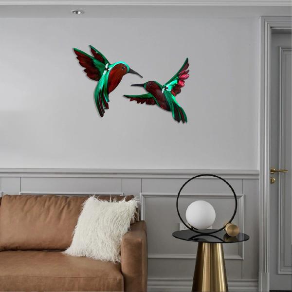 庭の装飾鳥のための手作りのハチドリの壁の装飾金属の家の装飾｜stk-shop｜09
