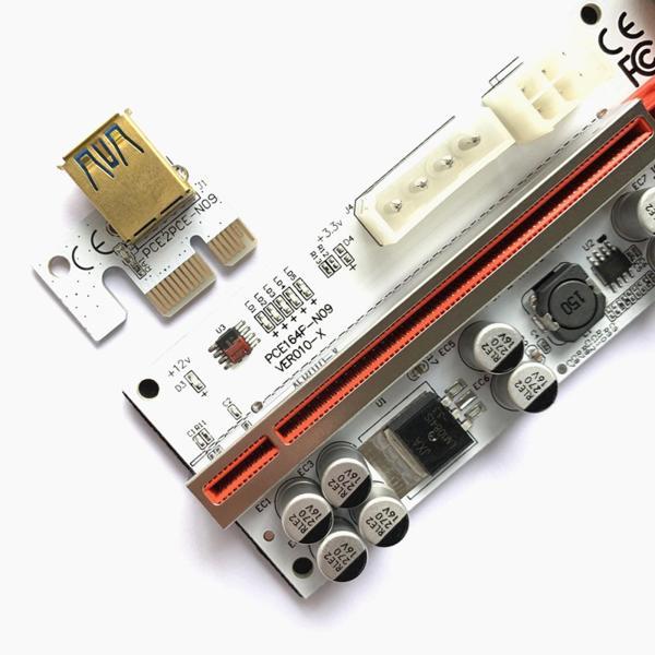 Ver010-XPci-EライザーカードUSB3.0データケーブルBtcGPUマイニング用6
