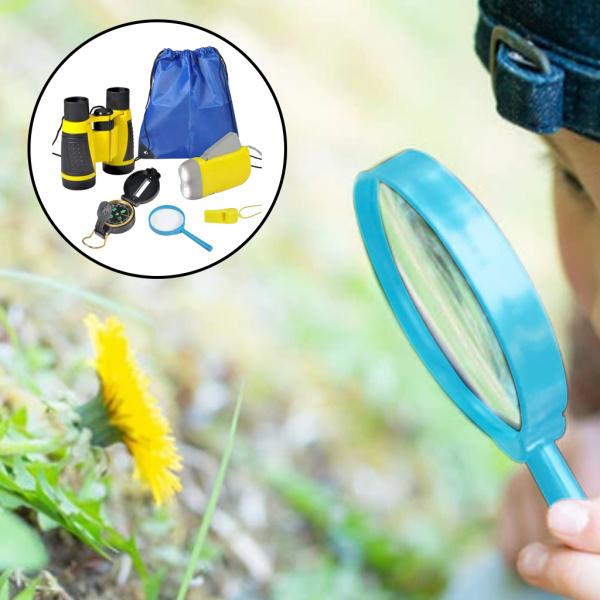 キャンプの子供をハイキングするためのアウトドアエクスプローラーキット巾着袋双眼鏡｜stk-shop