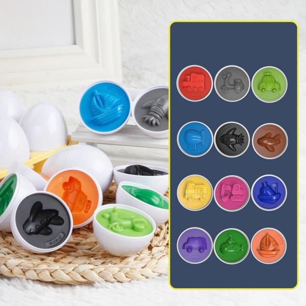 マッチングエッグ 卵型 モンテッソーリ 卵のおもちゃ 色と形