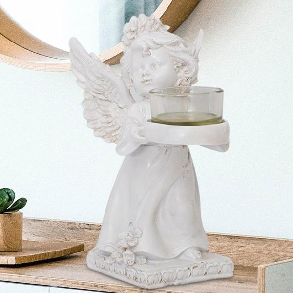 北欧の天使のキャンドルホルダー愛する人の記憶教会の喪失のための天使
